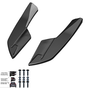 Rear Side Splitters Gloss Black - AUDI S3 8V Sedan 2013-2016 v2