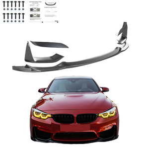 Front Splitter Gloss Black - BMW M4 F82 / M3 F80 2014-2021 with Front Flaps