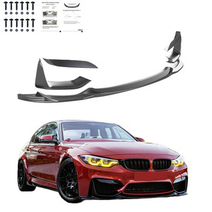 Front Splitter Gloss Black - BMW M4 F82 / M3 F80 2014-2021 with Front Flaps