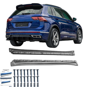 Side Skirts Gloss Black - VW VOLKSWAGEN Tiguan MK2 R / R-Line Facelift 2020+