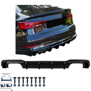 Rear Diffuser Gloss Black - AUDI S3 Sedan 8V Facelift 2016-2020
