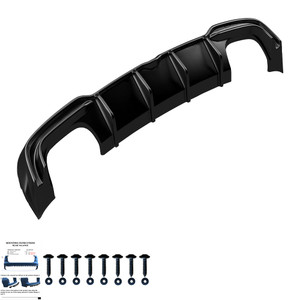Rear Diffuser Gloss Black - AUDI S3 Sedan 8V Facelift 2016-2020