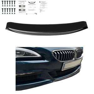 Front Splitter Gloss Black - BMW 6 Series F06 / F12 / F13 Facelift M-Pack 2013-2018 v2 with ABE TÜV