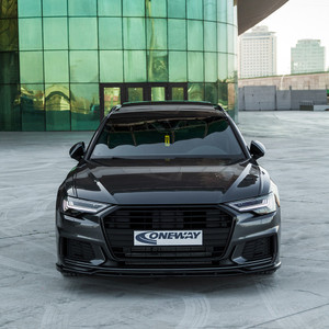 Front Splitter Gloss Black - AUDI A6 S-Line / S6 C8 2019+ v3 with ABE TÜV