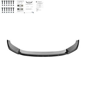 Front Splitter Gloss Black - AUDI A6 S-Line / S6 C8 2019+ v3 with ABE TÜV