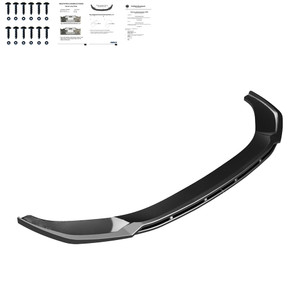 Front Splitter Gloss Black - AUDI A6 S-Line / S6 C8 2019+ v3 with ABE TÜV