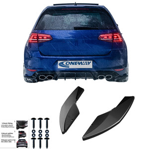 Rear Side Splitters Gloss Black - VW VOLKSWAGEN Golf MK7 R 2013-2016 v2
