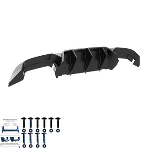 Rear Diffuser Gloss Black - VW VOLKSWAGEN Golf MK7 R 2013-2016