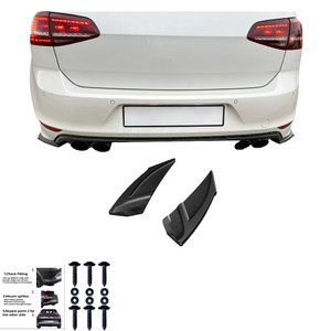 Rear Side Splitters Gloss Black - VW VOLKSWAGEN Golf MK7 R 2013-2016
