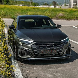 Front Splitter Gloss Black V1 - AUDI A3 S-Line / S3 8Y  - 2021-2024