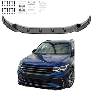 Front Splitter Gloss Black - VW VOLKSWAGEN Tiguan MK2 R / R-Line Facelift 2020+ with ABE TÜV