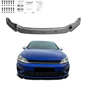 Front Splitter Gloss Black - VW VOLKSWAGEN Golf MK7.5 R 2017-2020 Version 3 with ABE TÜV