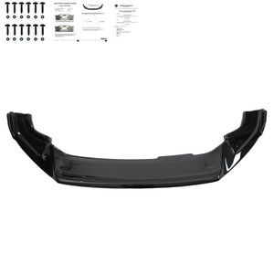 Front Splitter Gloss Black - VW VOLKSWAGEN Golf MK7.5 R 2017-2020 v2 with ABE TÜV