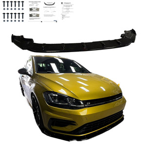 Front Splitter Gloss Black - VW VOLKSWAGEN Golf MK7.5 R 2017-2020 with ABE TÜV