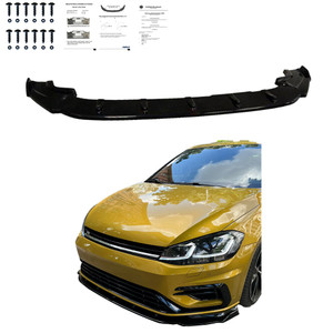 Front Splitter Gloss Black - VW VOLKSWAGEN Golf MK7.5 R 2017-2020 with ABE TÜV