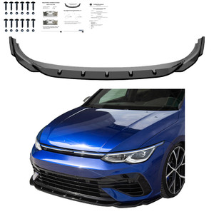 Front Splitter Gloss Black - VW VOLKSWAGEN Golf MK8 R 2020-2024 with ABE TÜV