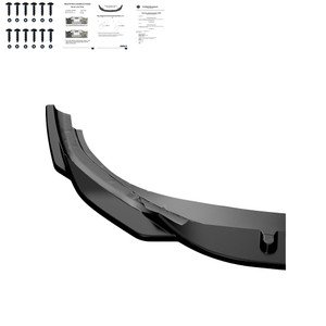 Front Splitter Gloss Black - VW VOLKSWAGEN Golf MK8 R 2020-2024 with ABE TÜV