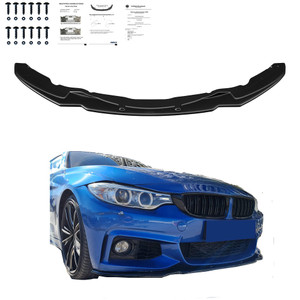 Front Splitter Gloss Black - BMW 4 Series F32 F33 F36 M-Pack 2013-2019 v2 with ABE TÜV