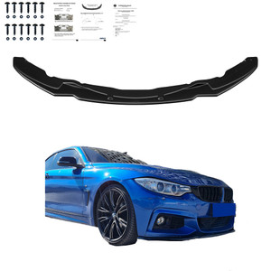 Front Splitter Gloss Black - BMW 4 Series F32 F33 F36 M-Pack 2013-2019 v2 with ABE TÜV