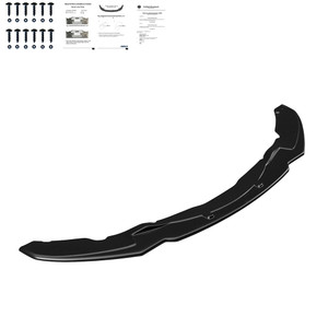 Front Splitter Gloss Black - BMW 4 Series F32 F33 F36 M-Pack 2013-2019 v2 with ABE TÜV