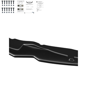 Front Splitter Gloss Black - BMW 4 Series F32 F33 F36 M-Pack 2013-2019 v2 with ABE TÜV