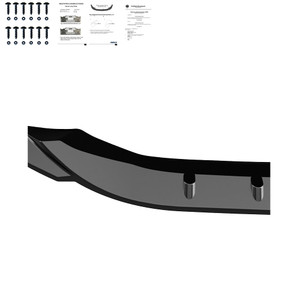 Front Splitter Gloss Black - AUDI A3 S-Line / S3 8Y 2021-2024 v2 with ABE TÜV
