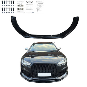Front Splitter Gloss Black - AUDI RS6 C7-C7 Facelift 2013-2017 with ABE TÜV
