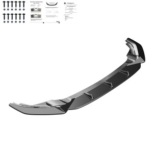 Front Splitter Gloss Black - VW VOLKSWAGEN Golf MK7 R 2013-2016 v2 with ABE TÜV