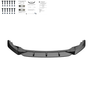 Front Splitter Gloss Black - VW VOLKSWAGEN Golf MK7 R 2013-2016 v2 with ABE TÜV
