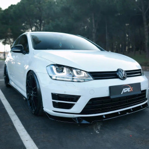 Front Lip Spoiler Gloss Black for VW Golf Mk7 R