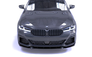 Front Lip Spoiler Gloss Black for BMW 5 Series G30 Facelft M-Pack