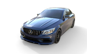 Front Lip Spoiler Gloss Black for Mercedes-AMG C63S W205 Sedan