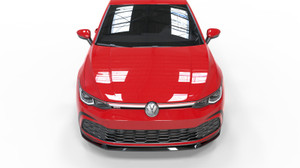 Front Lip Spoiler Gloss Black for V2 VW Golf Mk8 GTI / GTE / GTD / R-Line