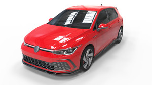 Front Lip Spoiler Gloss Black for V2 VW Golf Mk8 GTI / GTE / GTD / R-Line