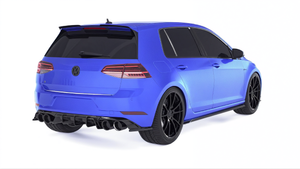 Rear Side Splitter Gloss Black (2 pcs) for VW Golf Mk7.5 R / R-Line