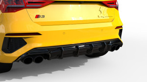 Rear Diffuser Gloss Black for Audi A3 8Y Sedan