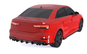 Rear Diffuser Gloss Black for Audi S3 Sedan 8V Facelift
