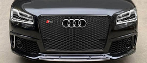 Audi RS8 Style Honeycomb Front Grille - Black | (2015-2018) D4.5 A8/S8 - EST-14-113
