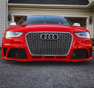 Audi RS4 Honeycomb Front Grille - Chrome | (2013-2016) B8.5 A4/S4 - EST-14-148