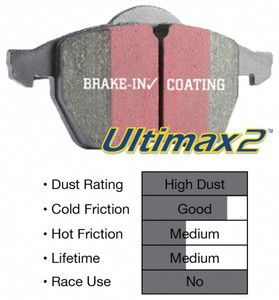 EBC Ultimax Premium  Pad Set - Saab/Saturn - Front | UD736