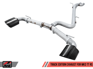 AWE Track Edition Exhaust for Audi MK3 TT RS - Diamond Black RS-style Tips