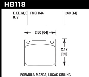 Motorsports Brake Pads - Blue 9012 | HB118E.560