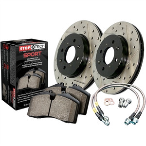 StopTech Sport Axle Pack Drilled and Slotted; Front Brake Kit | 978.34016F