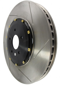 StopTech AeroRotor 2 Piece Black Hat No Rotor Coating Drilled; Front Left | 129.39038.15