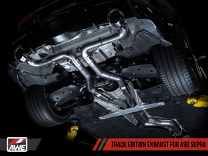 AWE Resonated Touring Edition Exhaust for A90 Supra - 5 Diamond Black Tips"