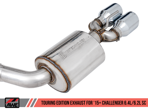 AWE Touring Edition Exhaust for 15+ Challenger 6.4 / 6.2 SC - Non-Resonated - Stock Tips