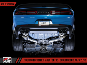 AWE Touring Edition Exhaust for 15+ Charger 6.4 / 6.2 SC - Non-Resonated - Chrome Silver Tips