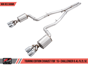 AWE Touring Edition Exhaust for 15+ Charger 6.4 / 6.2 SC - Non-Resonated - Chrome Silver Tips