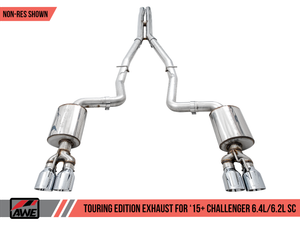 AWE Touring Edition Exhaust for 15+ Charger 6.4 / 6.2 SC - Non-Resonated - Chrome Silver Tips