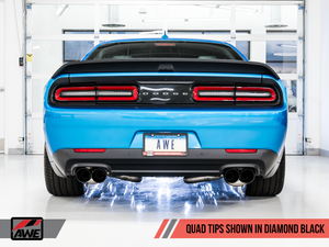 AWE Touring Edition Exhaust for 15+ Charger 6.4 / 6.2 SC - Non-Resonated - Diamond Black Tips